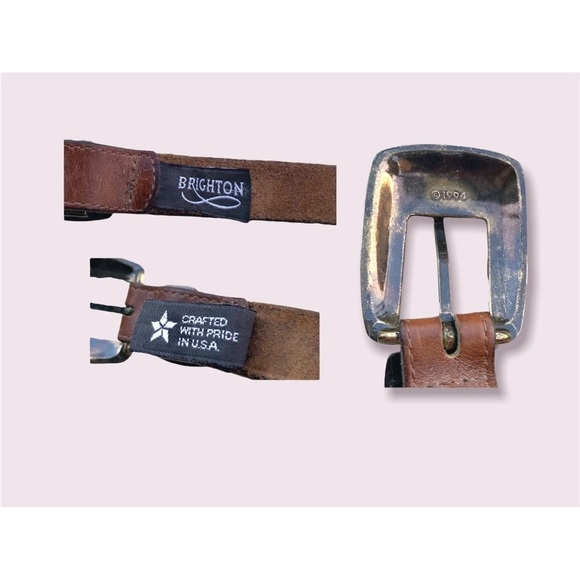 Boho Leather Belt Women’s Retro Designer Panel Link Floral Multicolour Brighton - Picture 9 of 12